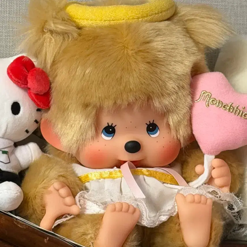 [BUNJANG] Monchhichi Angel Girl M Size Doll / 몬치치 엔젤 여아 M사이즈 인형 택있음