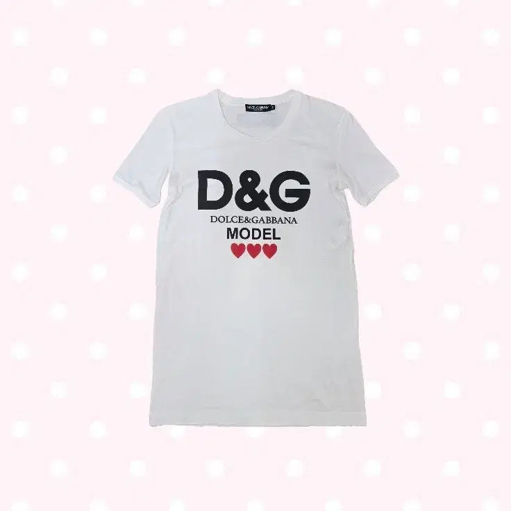 [BUNJANG] Dolce & Gabbana Heart Logo T-Shirt Vintage / 돌체앤가바나 D&G model 하트 로고 반팔 티셔츠 빈티지
