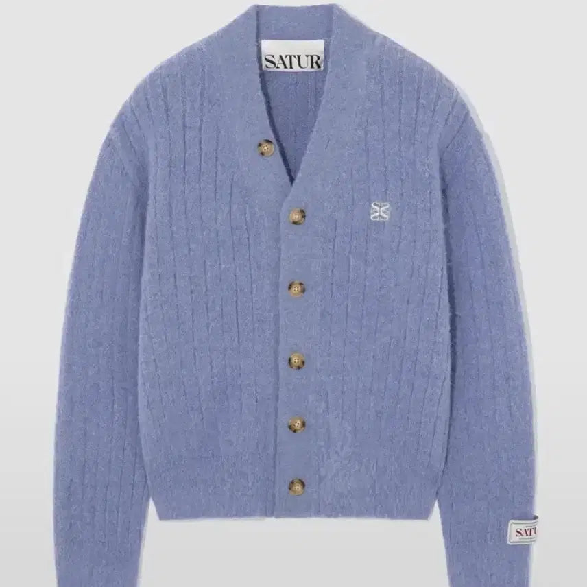 [BUNJANG] Sette Paro Oversized Alpaca Brush Cardigan Warm Sky / 세터 파로 오버사이즈 알파카 브러쉬 가디건 웜 스카이
