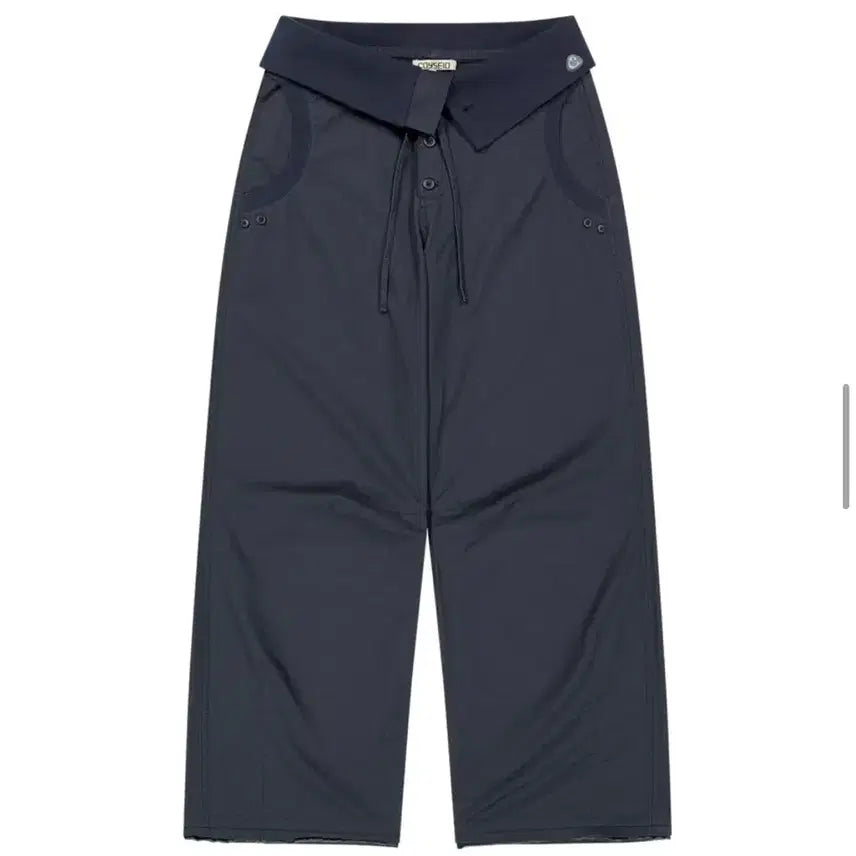 [BUNJANG] KOSEIO Flow Fold Pants Navy 2 / 코이세이오 플로우 폴드 팬츠 네이비 2