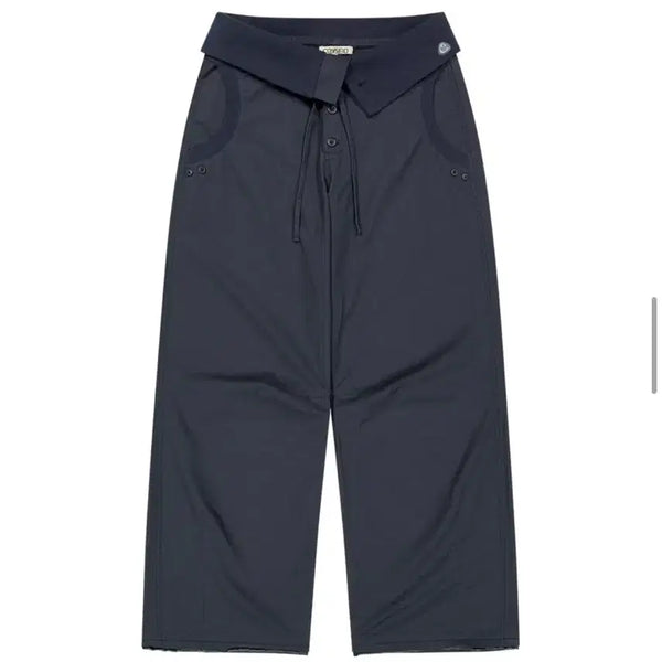 [BUNJANG] KOSEIO Flow Fold Pants Navy 2 / 코이세이오 플로우 폴드 팬츠 네이비 2