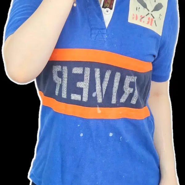 [BUNJANG] Polo Ralph Lauren Genuine Cotton Pique Logo Short Sleeve Polo T-Shirt - Blue / (M(10,12))정품 폴로 랄프로렌 카라 반팔 티셔츠 블루