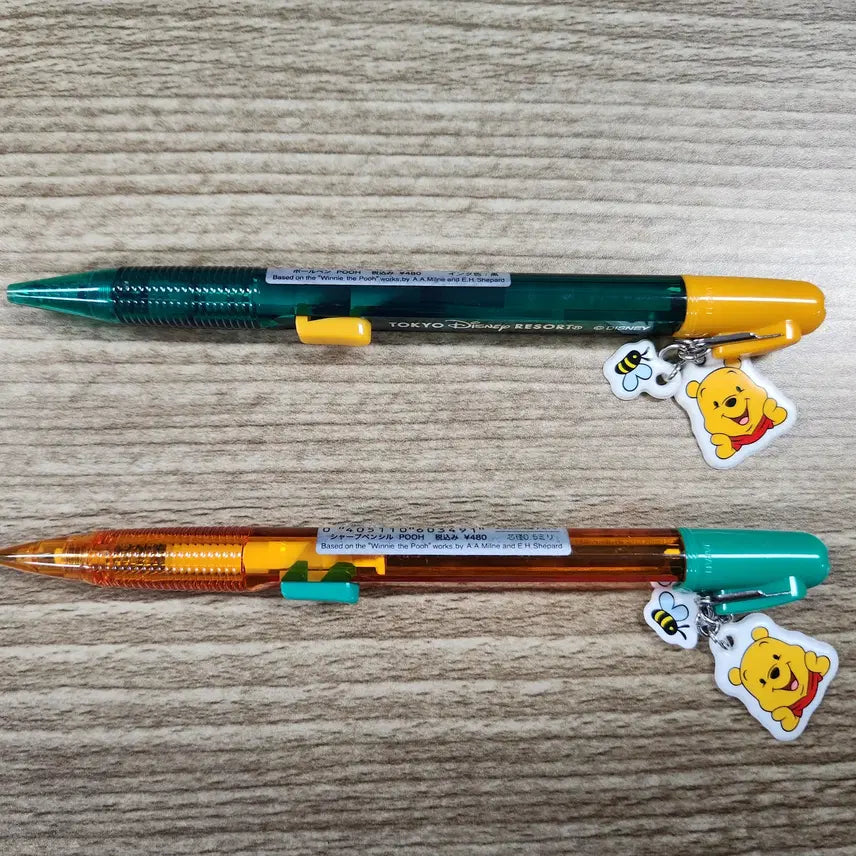 [BUNJANG] Disney Winnie the Pooh Mechanical Pencil & Ballpoint Pen Set / 도쿄 디즈니랜드 푸우 샤프 / 볼펜