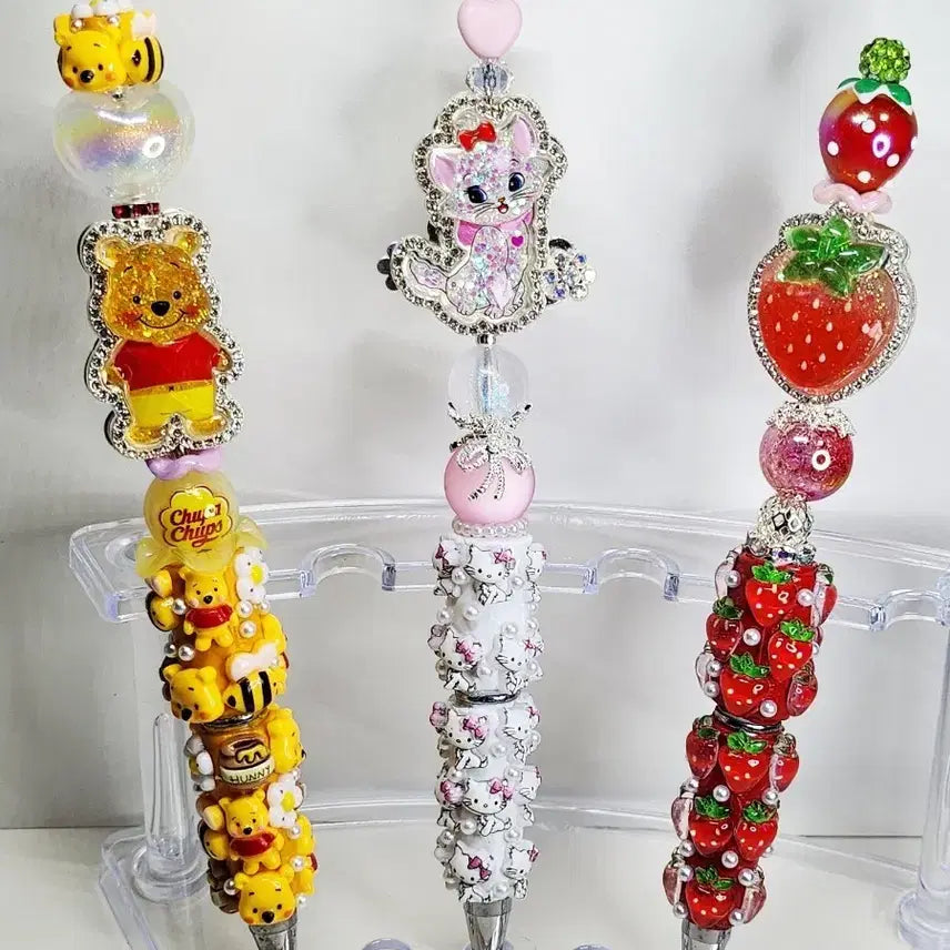 [BUNJANG] Handmade Character Ballpoint Pen Decoration Set / 캐릭터 시리즈 수제 볼펜 볼꾸