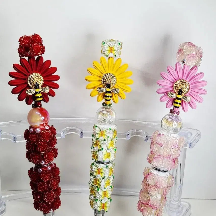 [BUNJANG] Handmade Sunflower Bee Ballpoint Pen / 해바라기 꿀벌 시리즈 수제볼펜 볼꾸