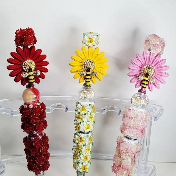 [BUNJANG] Handmade Sunflower Bee Ballpoint Pen / 해바라기 꿀벌 시리즈 수제볼펜 볼꾸