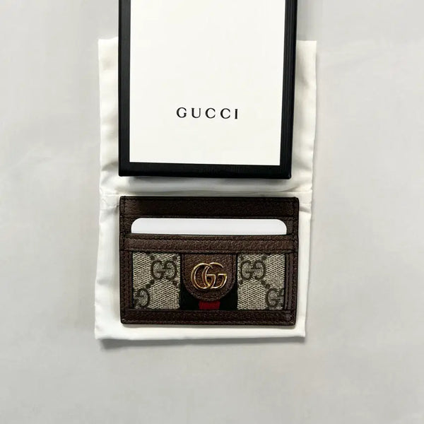 [BUNJANG] Gucci Ophidia GG Card Case Beige Ebony / [새상품/정품] 구찌 오피디아 GG 카드 케이스 베이지 에보니