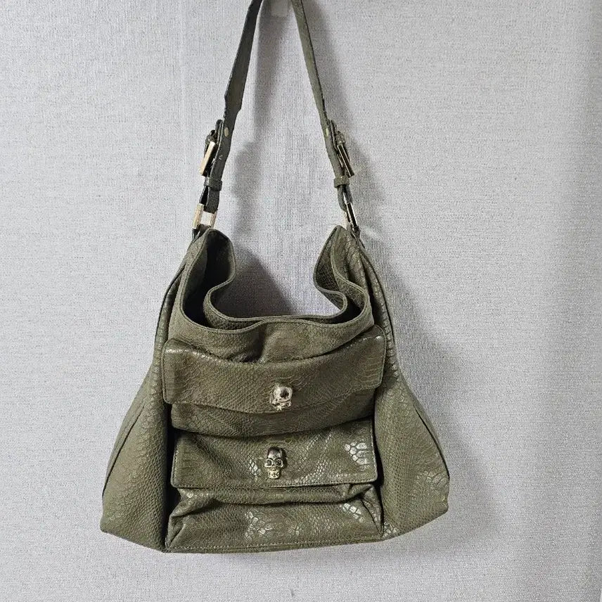 [BUNJANG] Alexander McQueen Skull Shoulder Bag Khaki / 알렉산더 맥퀸 스컬 숄더백 카키