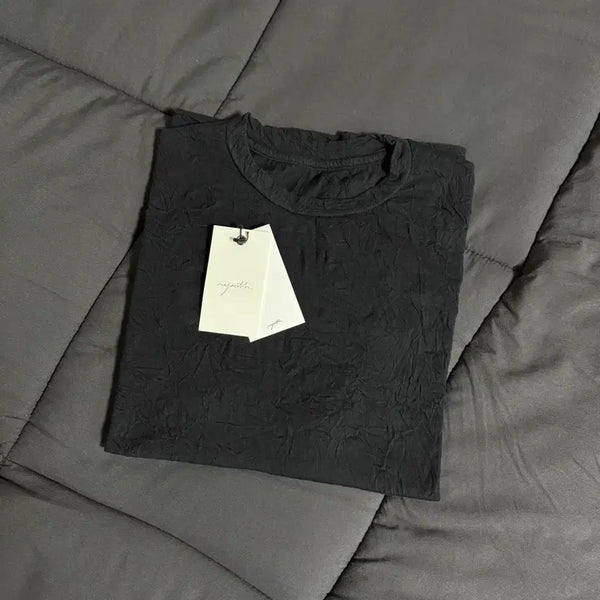 [BUNJANG] MUSINSA Black Crewneck T-Shirt / M) 유스 크리즈드 라운드넥 티셔츠 블랙