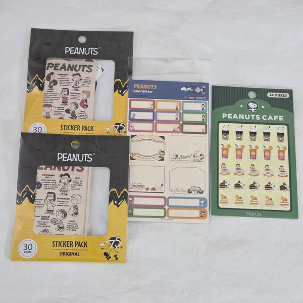 [BUNJANG] Peanuts Snoopy Sticker Set (4 Types) / 피너츠 스누피 스티커 4종 일괄