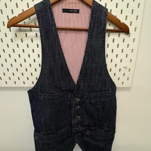 [BUNJANG] DSquared2 Denim Vest M 48 / 디스퀘어드2 데님 조끼 m 48
