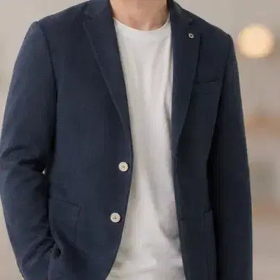 [BUNJANG] Zara Men's Navy Casual Blazer Jacket L / 자라 남성 네이비 캐쥬얼 정장 수트 마이 블레이저 자켓 L