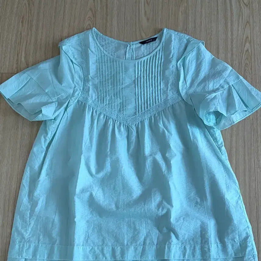 [BUNJANG] Hazzys Women's Mint Blouse Size 90 / 헤지스 여성 민트색 블라우스 90
