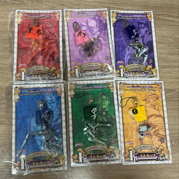 [BUNJANG] JoJo's Bizarre Adventure Part 3 Ichiban Kuji Classic Figure Strap Set / 죠죠의 기묘한 모험 3부 제일복권 고전 피규어 스트랩 6종 죠죠 키링