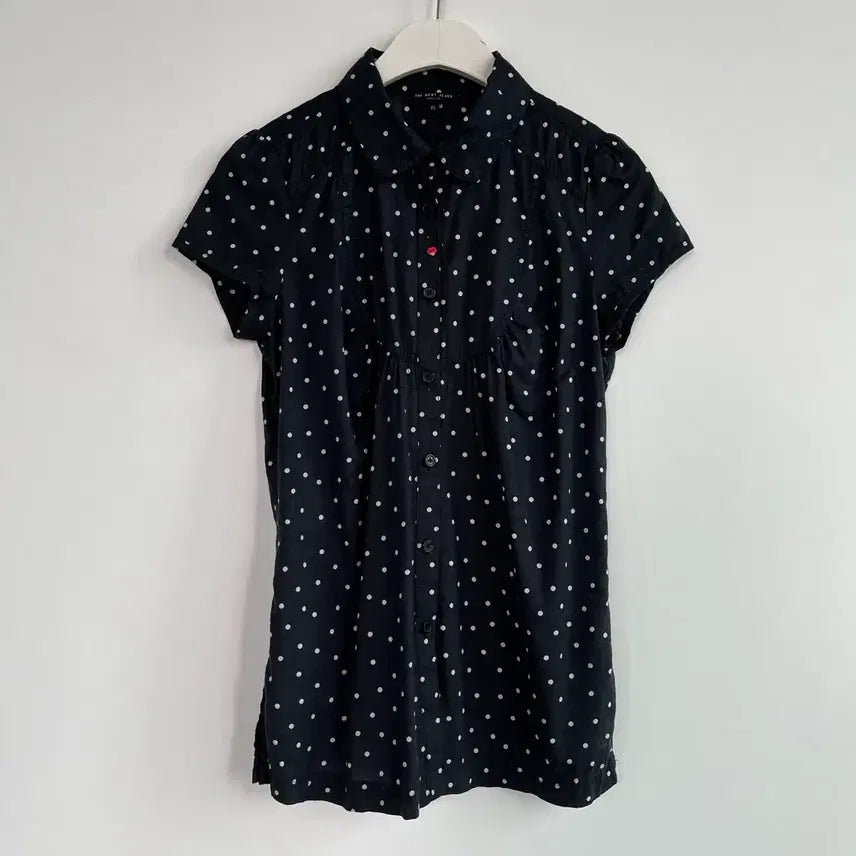 [BUNJANG] The Best Jeans Dot Pattern Short Sleeve Shirt Size 85 / 더베스트진스 도트 캡 반팔 셔츠 85