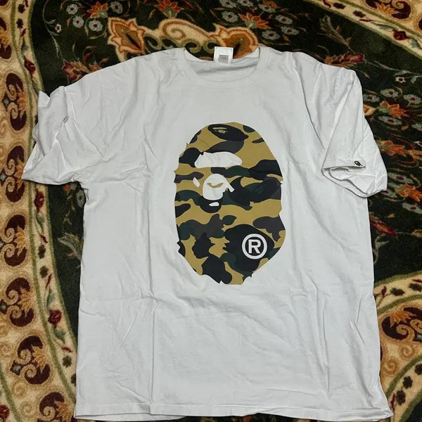[BUNJANG] BAPE Short Sleeve T-Shirt White Camo / 베이프 반팔티 화이트 카모