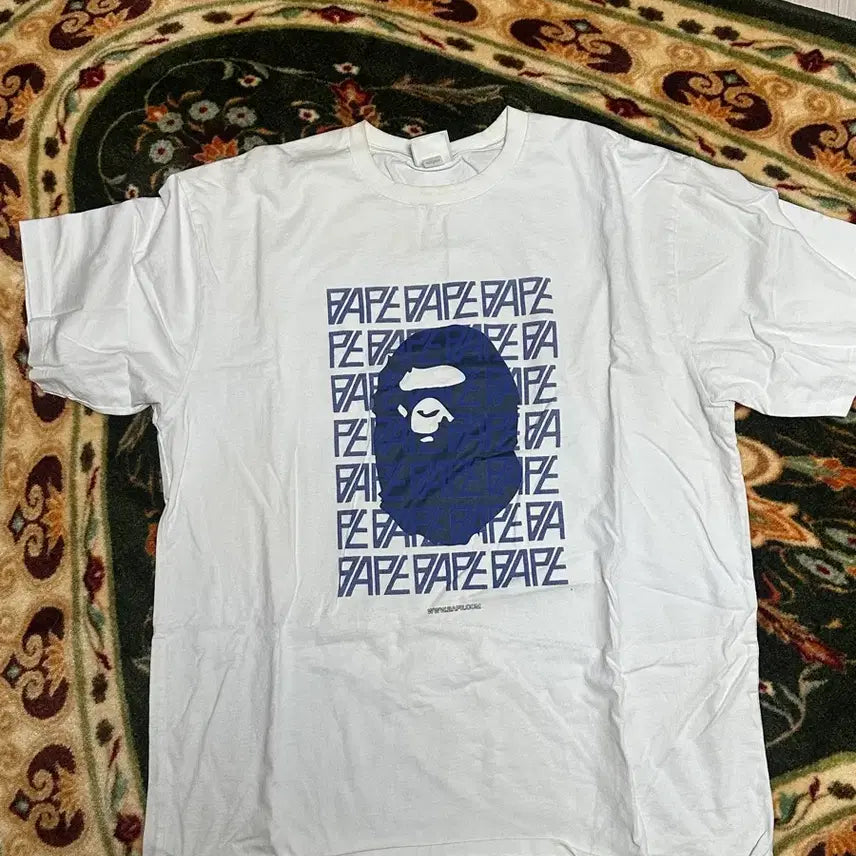 [BUNJANG] BAPE Short Sleeve T-Shirt White 3XL / 베이프 반팔티 화이트