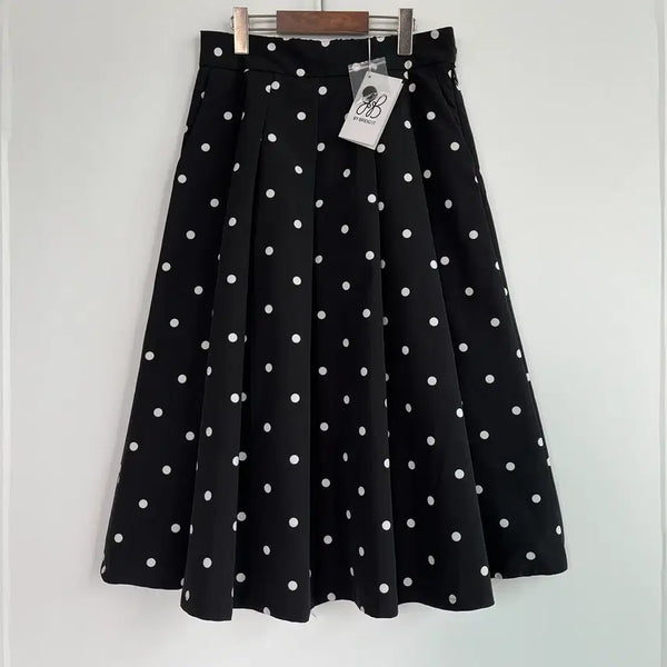 [BUNJANG] BY BRIDG:IT Black Dot Flare Skirt / (새상품)BY BRIDG:IT 블랙 도트 플레어 스커트