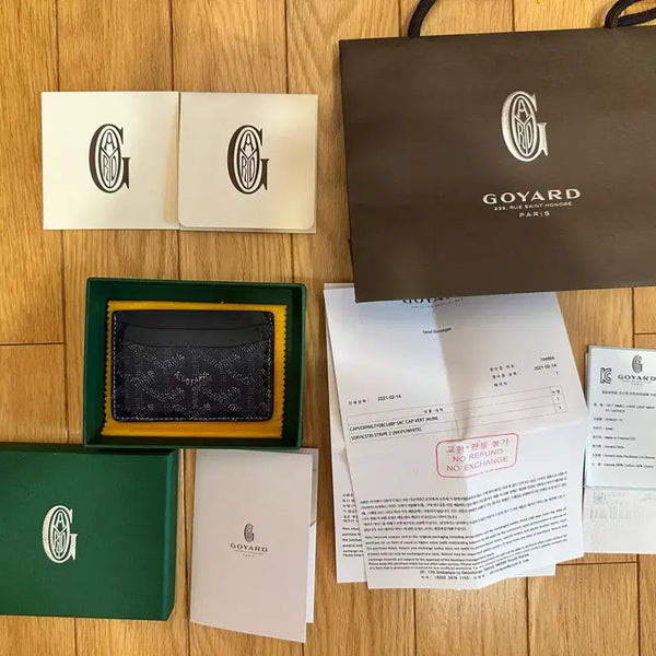 [BUNJANG] Goyard Saint-Pierre Card Wallet Navy Full Set / 고야드 생쉴피스 카드지갑 네이비 풀구성