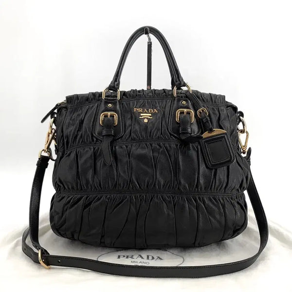 [BUNJANG] Prada Nappa Gaufre Shoulder and Tote Bag 2-Way / 프라다 나파 고프레 숄더백 및 토트백  2way