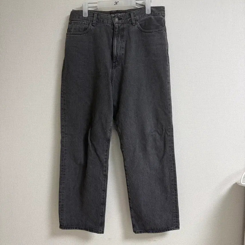 [BUNJANG] Wacko Maria Wide Denim Pants Black / 와코마리아 와이드 데님 팬츠 블랙