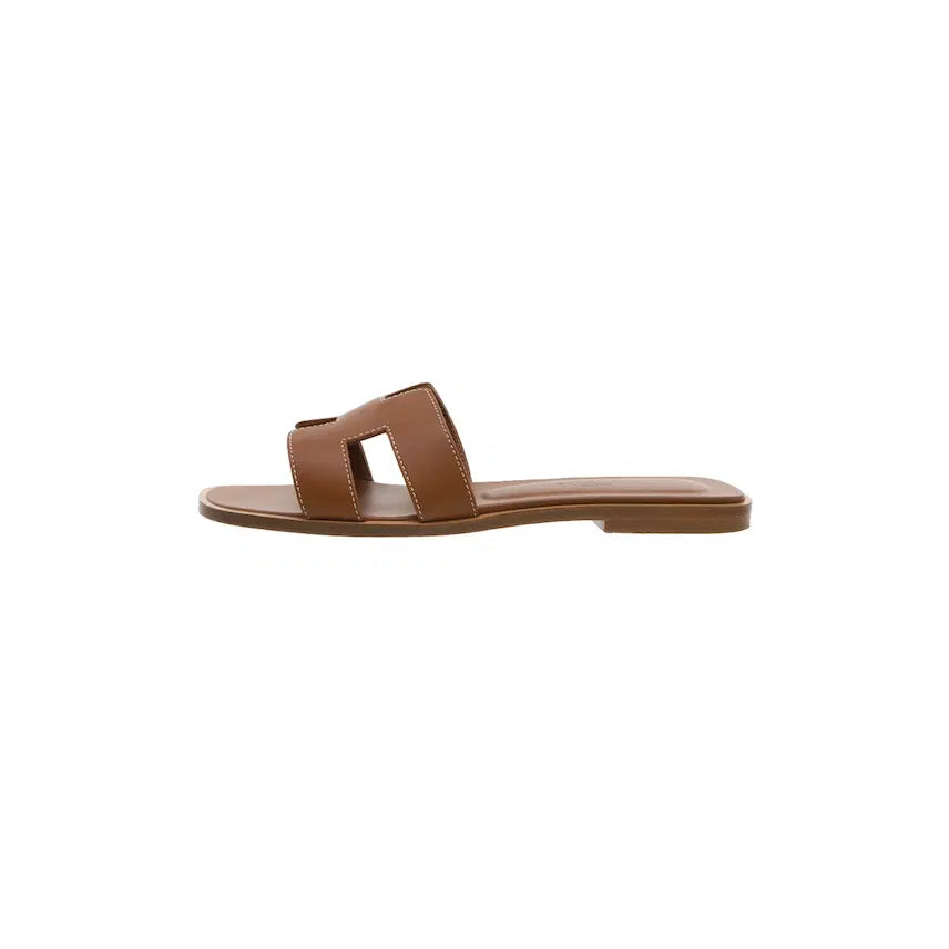 [BUNJANG] Hermès Oran Sandals Calfskin & Gold Picot Ecruze / (W) 에르메스 오란 샌들 카프스킨 & 골드 피케르 에크루즈
