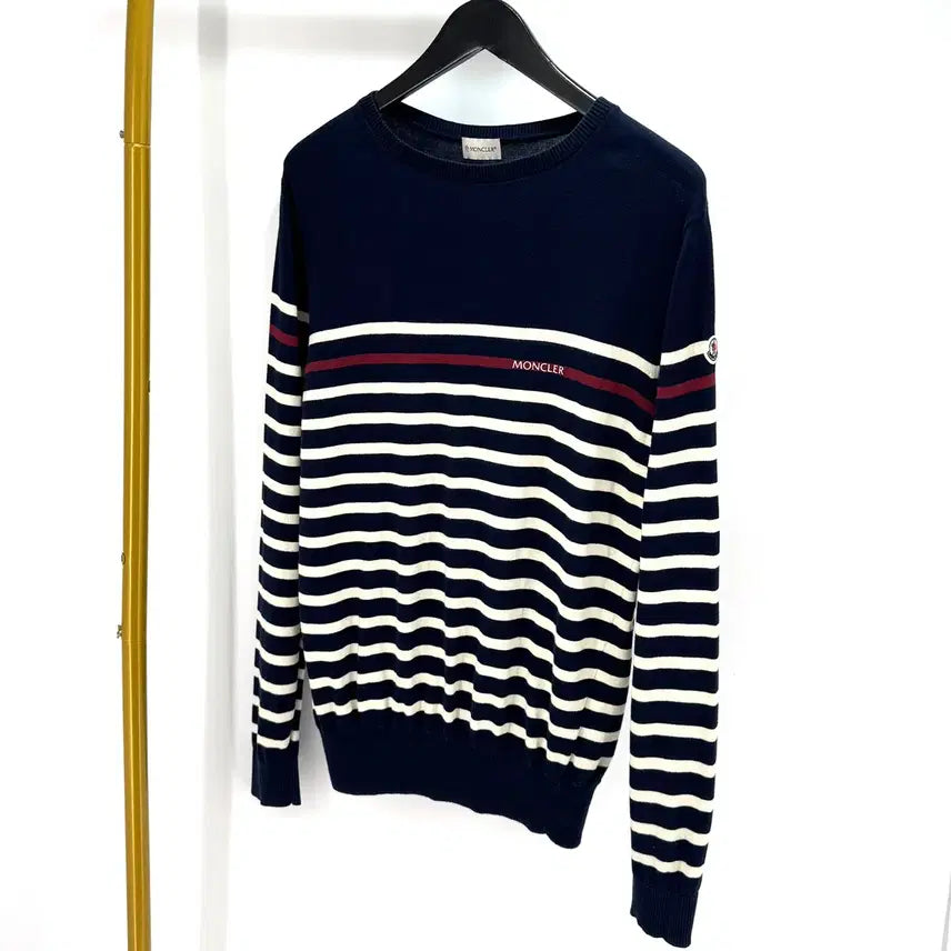 [BUNJANG] Moncler Striped Long Sleeve Knit XL / [XL사이즈] 몽클레어 스트라이프 긴팔 니트