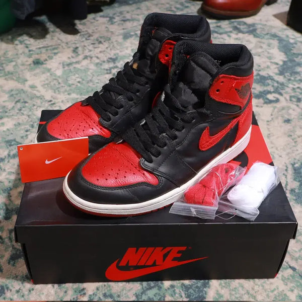 [BUNJANG] Nike Air Jordan 1 Retro High OG Bred 2016 / Jordan 조던 1 하이 브레드 2016 나코탭 풀박스 극미