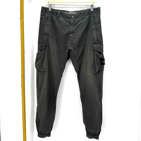 [BUNJANG] Stone Island Cargo Jogger Pants - Washed Anthracite, Size 34 / [34사이즈] 스톤아일랜드 카고 조거팬츠