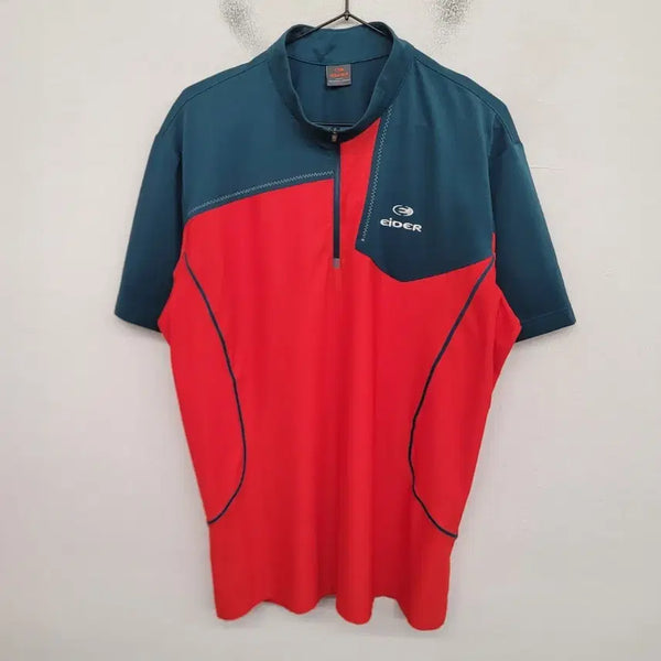 [BUNJANG] Eider Half-Zip Short-Sleeve T-Shirt (XL) / [105/XL] 아이더 반집업 등산복 반팔티 티셔츠