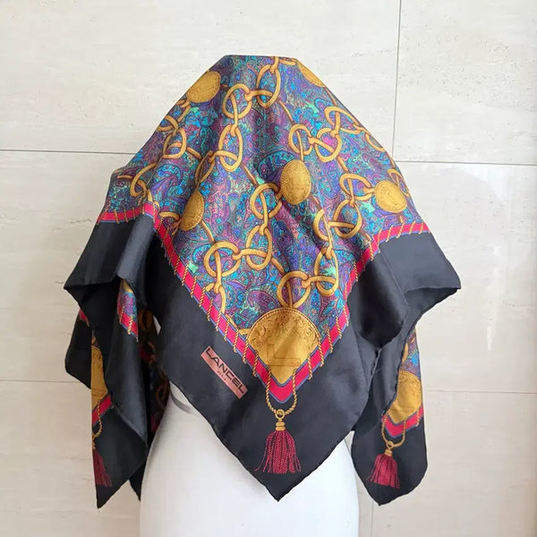 [BUNJANG] Lancel Paris 100% Silk Scarf 85x85 / LANCEL PARIS 랑셀 실크 100% 스카프 85x85