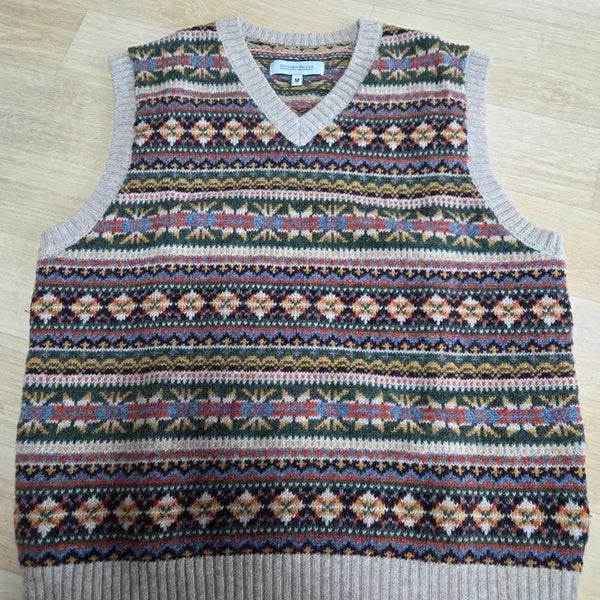 [BUNJANG] Uniform Bridge Fair Isle Knit Vest / 유니폼브릿지 페어아일 니트 베스트M
