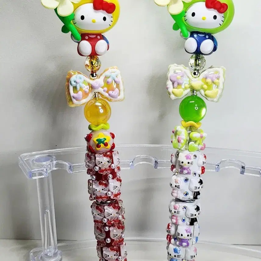 [BUNJANG] Handmade Apple Kitty Ballpoint Pen / 사과 키티 시리즈 수제 볼펜 볼꾸