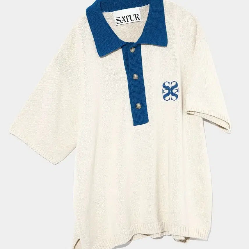 [BUNJANG] SAINT JAMES Napoli Soft Cotton Polo Knit Ocean Cream M / 세터 나폴리 소프트 코튼 폴로 니트 오션 크림  M사이즈 팝니다