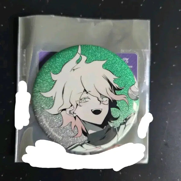 [BUNJANG] Danganronpa Komada Nagito Glitter Can Badge / 단간론파 슈단 코마에다 나기토 시즈 콜라보 글리터 캔뱃지
