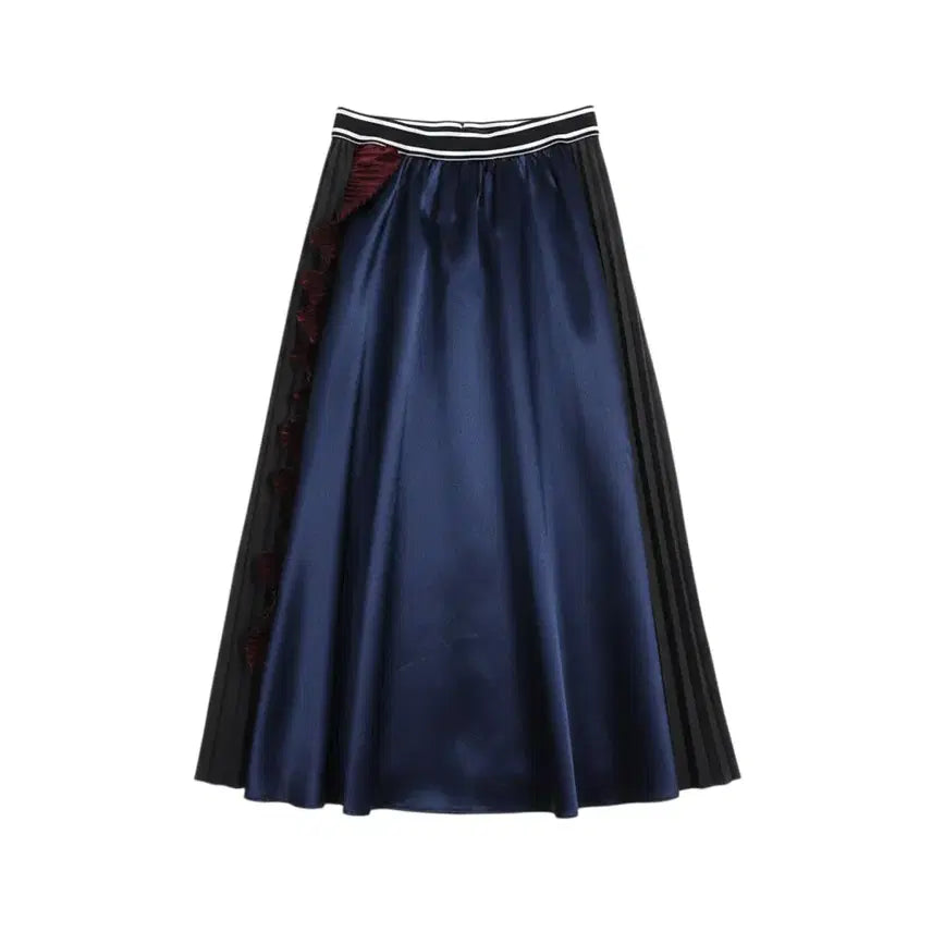 [BUNJANG] Women's Satin Pleated Banding Skirt / 여성F/ 새틴 플리츠 밴딩스커트 23-91
