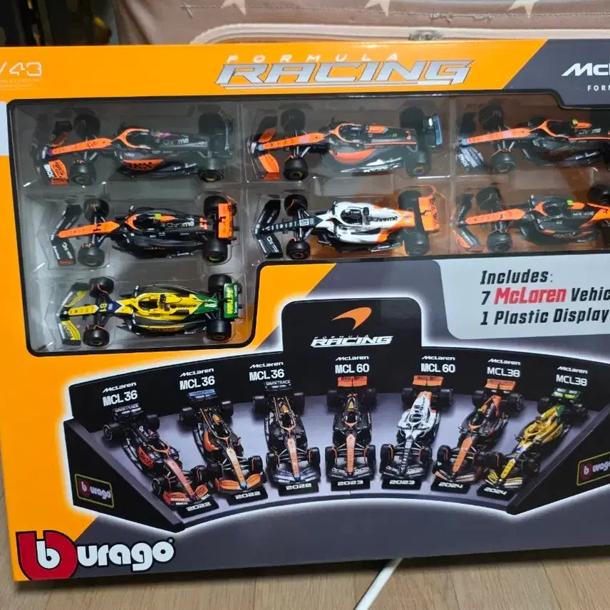 [BUNJANG] Bburago Formula Racing McLaren F1 Team 1/43 Scale 7-Car Set / 부라고 포뮬러 레이싱 맥라렌 F1 팀 1/43 7대 세트