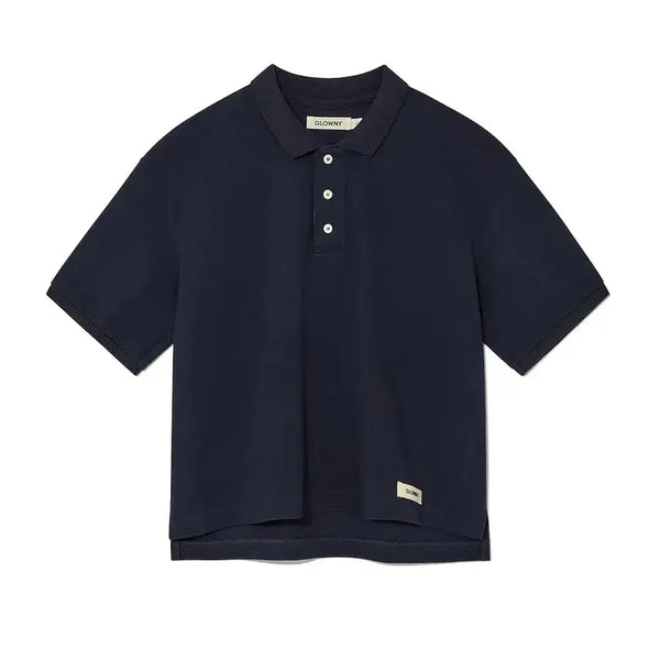 [BUNJANG] GLOWNY Heritage Polo T-Shirt Sky Blue / 글로니 GLOWNY 헤리티지 폴로 티셔츠