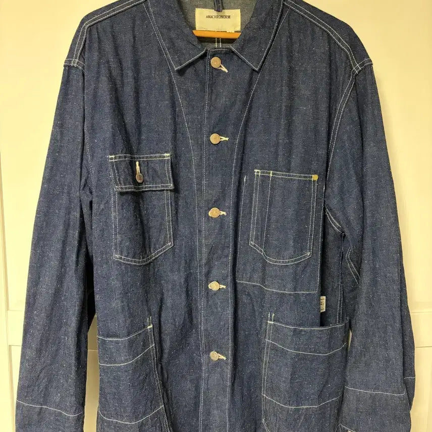 [BUNJANG] Anachronorm Coverall Denim Work Jacket / 아나크로놈 Anachronorm 커버올 워크 데님 자켓