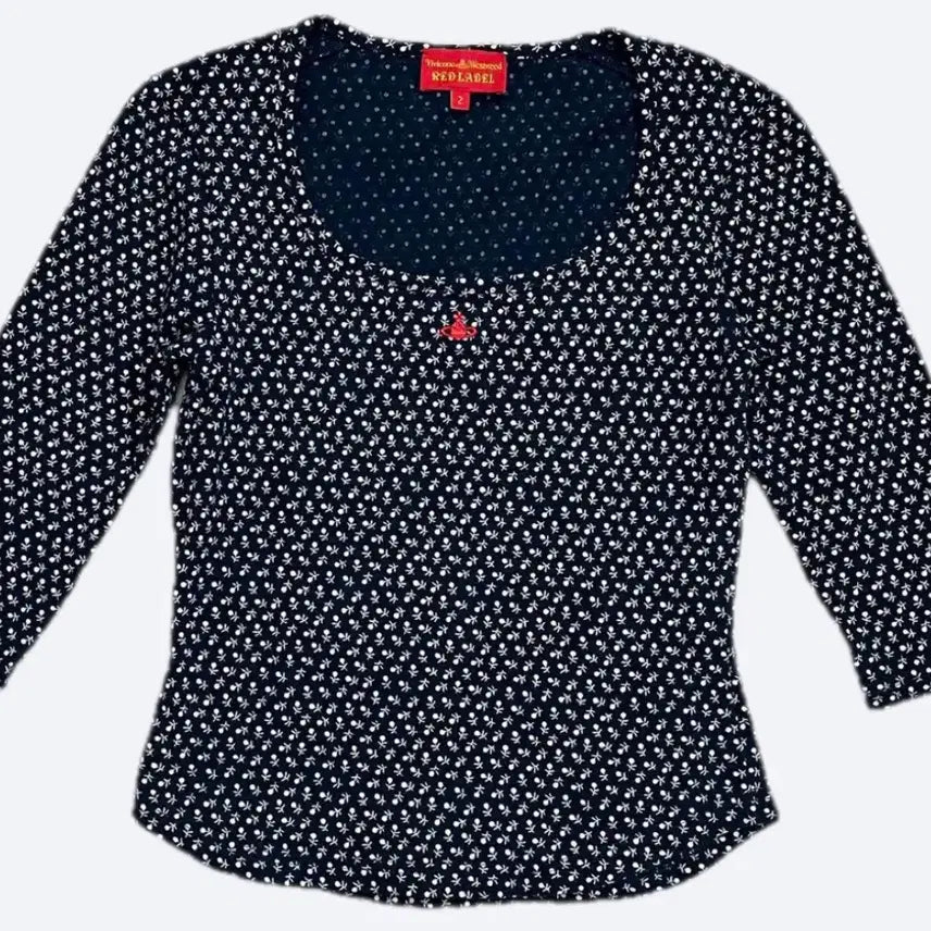 [BUNJANG] Vivienne Westwood Floral 5-Part Top Size 2 / 비비안웨스트우드 플라워 5부 탑