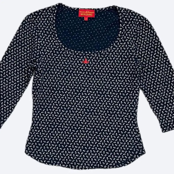 [BUNJANG] Vivienne Westwood Floral 5-Part Top Size 2 / 비비안웨스트우드 플라워 5부 탑