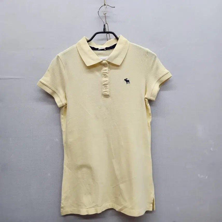 [BUNJANG] Abercrombie Embroidered Logo Short Sleeve Polo Shirt / 아베크롬비 로고자수 반팔카라 S(XS~S)