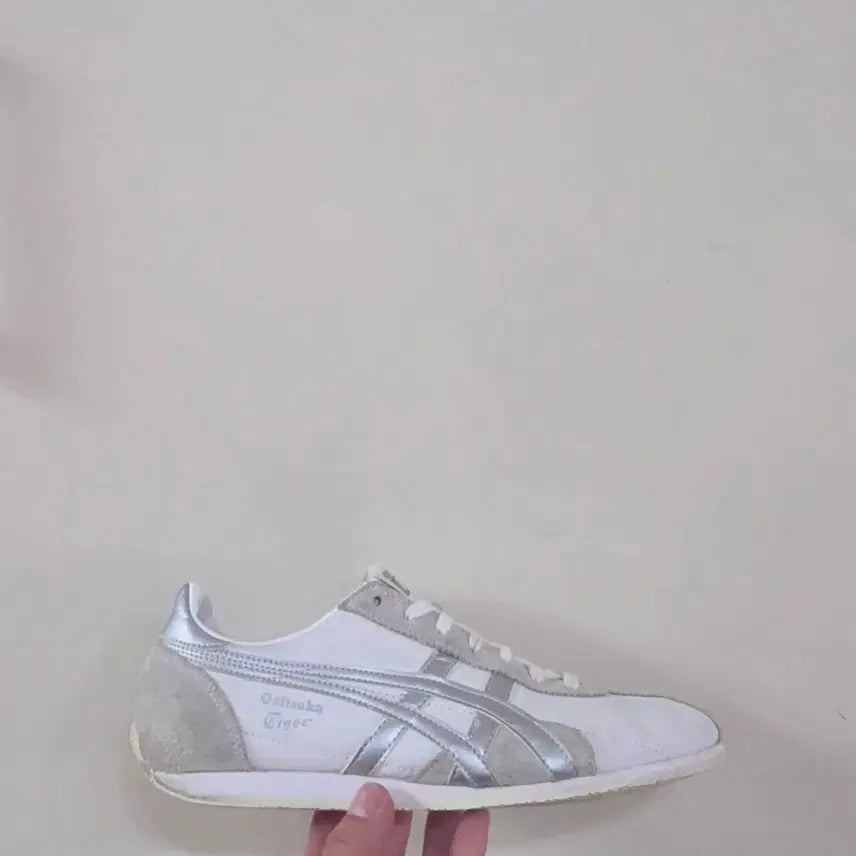 [BUNJANG] Onitsuka Tiger Runsppark White Silver Leather / [250] 오니츠카타이거 런스파크 화이트실버ㅡ단종매물