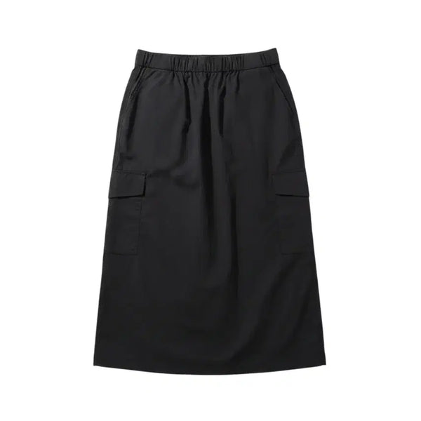 [BUNJANG] Women's Nylon Banding Long Skirt (Black) / 여성F/ 나일론 밴딩 롱 스커트BK 23-101