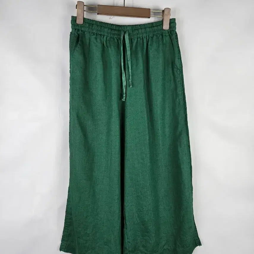 [BUNJANG] RH Studio Linen Blend Wide Crop Pants (Size F) / [무료배송]RH스튜디오 F 밴딩 린넨 마 100% 와이드 크롭 바지