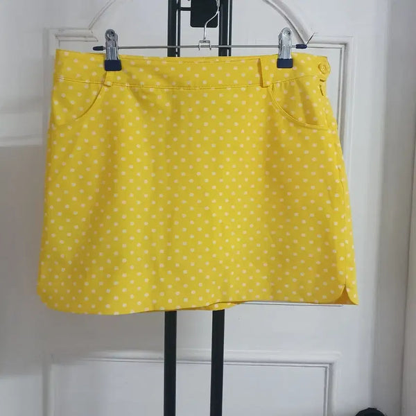 [BUNJANG] Disney Golf Yellow Polka Dot Skort 27" / 27인치 디즈니골프 치마바지 옐로우