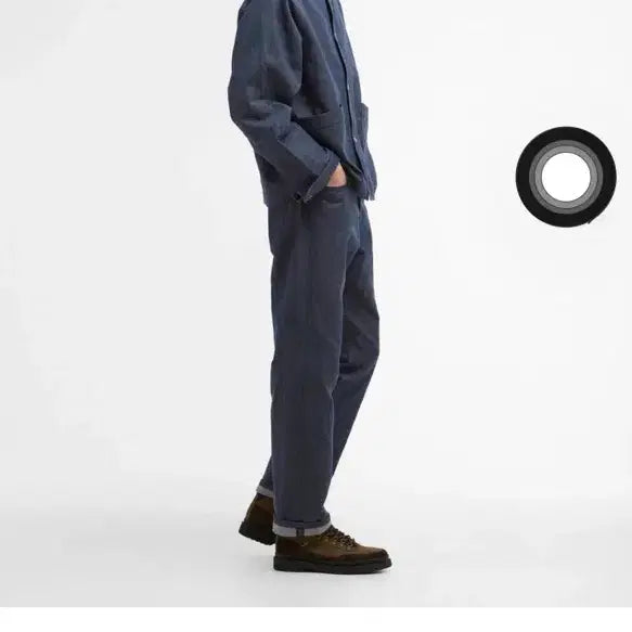 [BUNJANG] ARKET x Barbour Ocean Waxed Loose Jeans - Blue Denim (Size 29) / ARKET x Barbour오션 왁스드 루즈 진 블루데님 29아르켓x바버