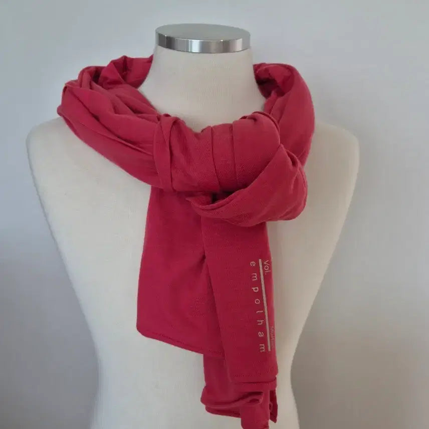 [BUNJANG] Empolham Knit Scarf Scarlet / 엠폴햄 Empolham 니트 머플러 스칼렛