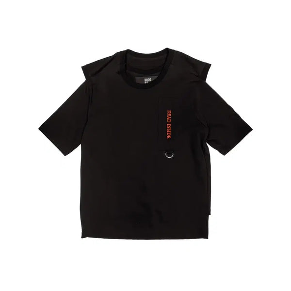 [BUNJANG] HOOD BY AIR 17SS DEAD INSIDE Two-Way T-Shirt Black S / 후드바이에어-17SS DEAD INSIDE 투웨이 티셔츠-블랙-S