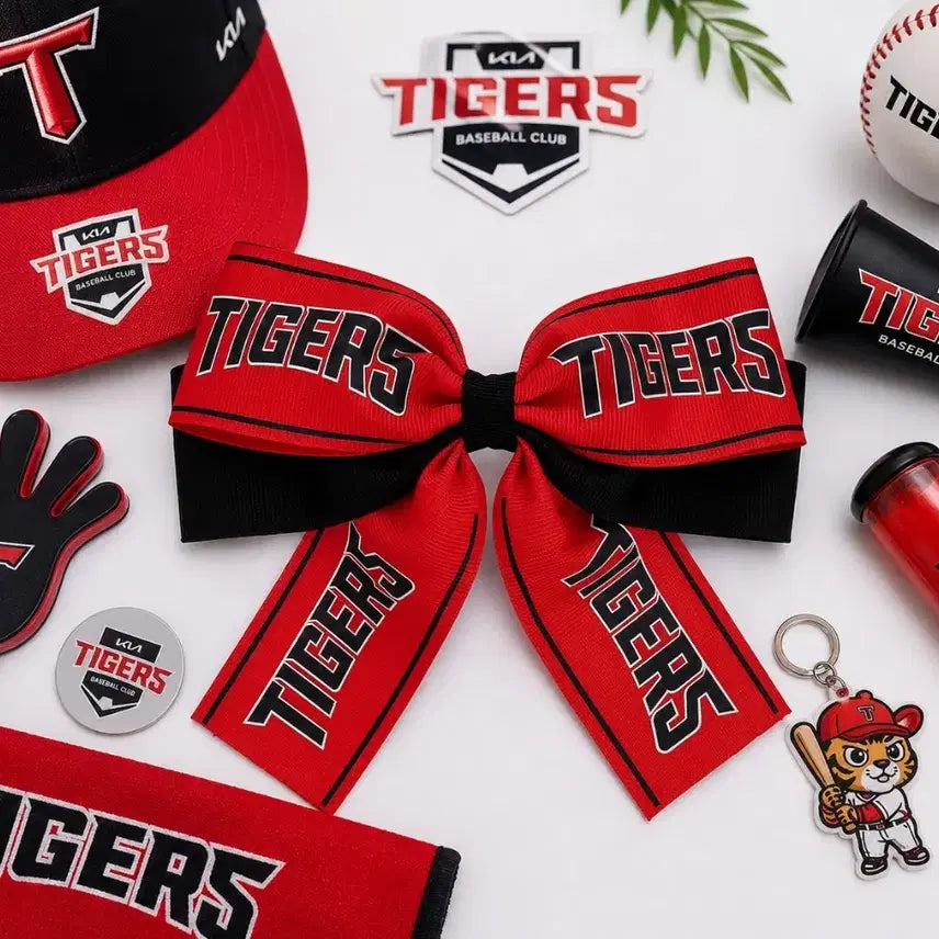 [BUNJANG] Kia Tigers Ribbon Hairpin / 기아 타이거즈 응원 리본 헤어핀~